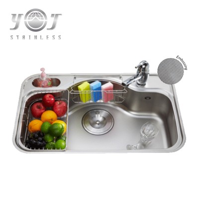 Topmount Drop-In Handmade Stainless Steel Single Bowl Kitchen Sink