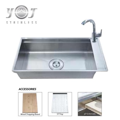 OEM ODM customized brushed stainless steel kitchen sink bowl