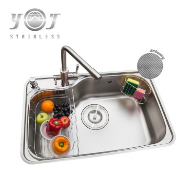 SUS 304 stainless steel hand wash kitchen sinks with accessories