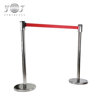 Retractable Barrier Belt Hotel Furniture Queue Line Barrier Stand